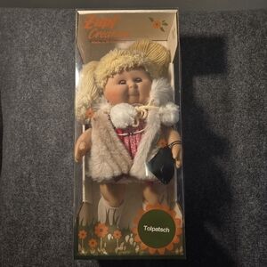 Zapf Creation Tolpatsch Doll Fur Coat Blue Eyes Blonde Yarn Hair VTG 80's In Box